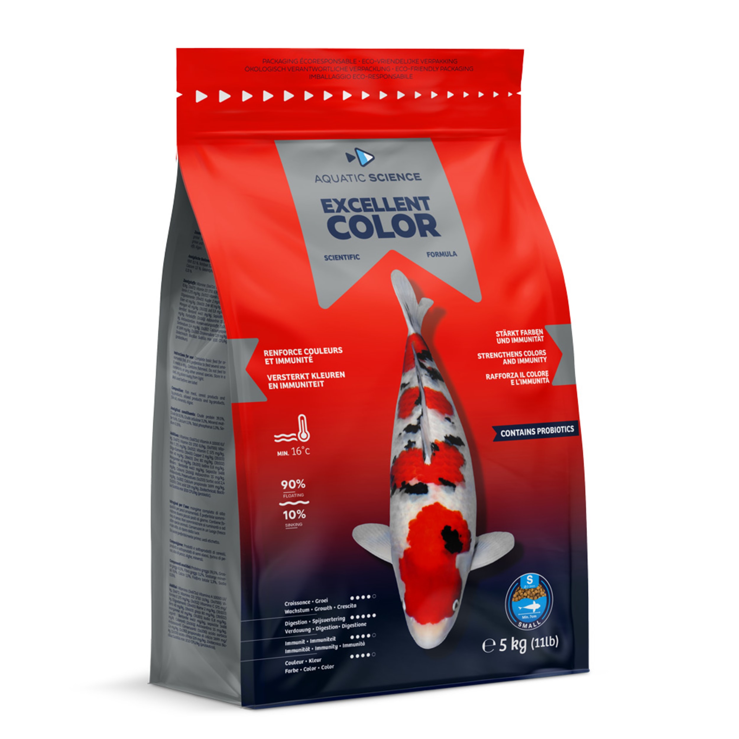 Aquatic Science Excellent Color Small 5kg - Color Enhancing Feed for Ornamental Fish afbeelding