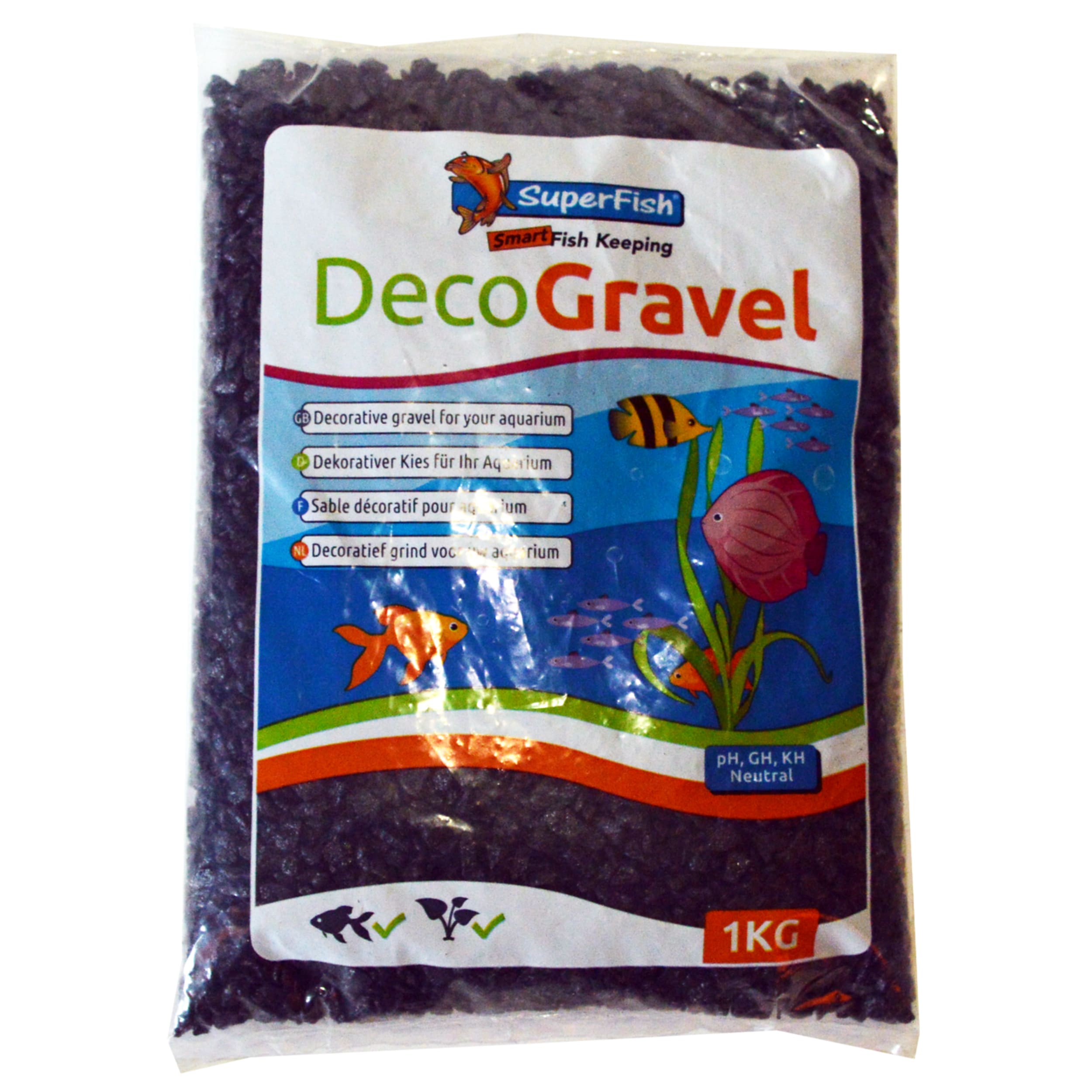 Superfish Deco Grind Zwart 1kg - Stijlvolle Aquarium Bodembedekking Veilig en Makkelijk afbeelding