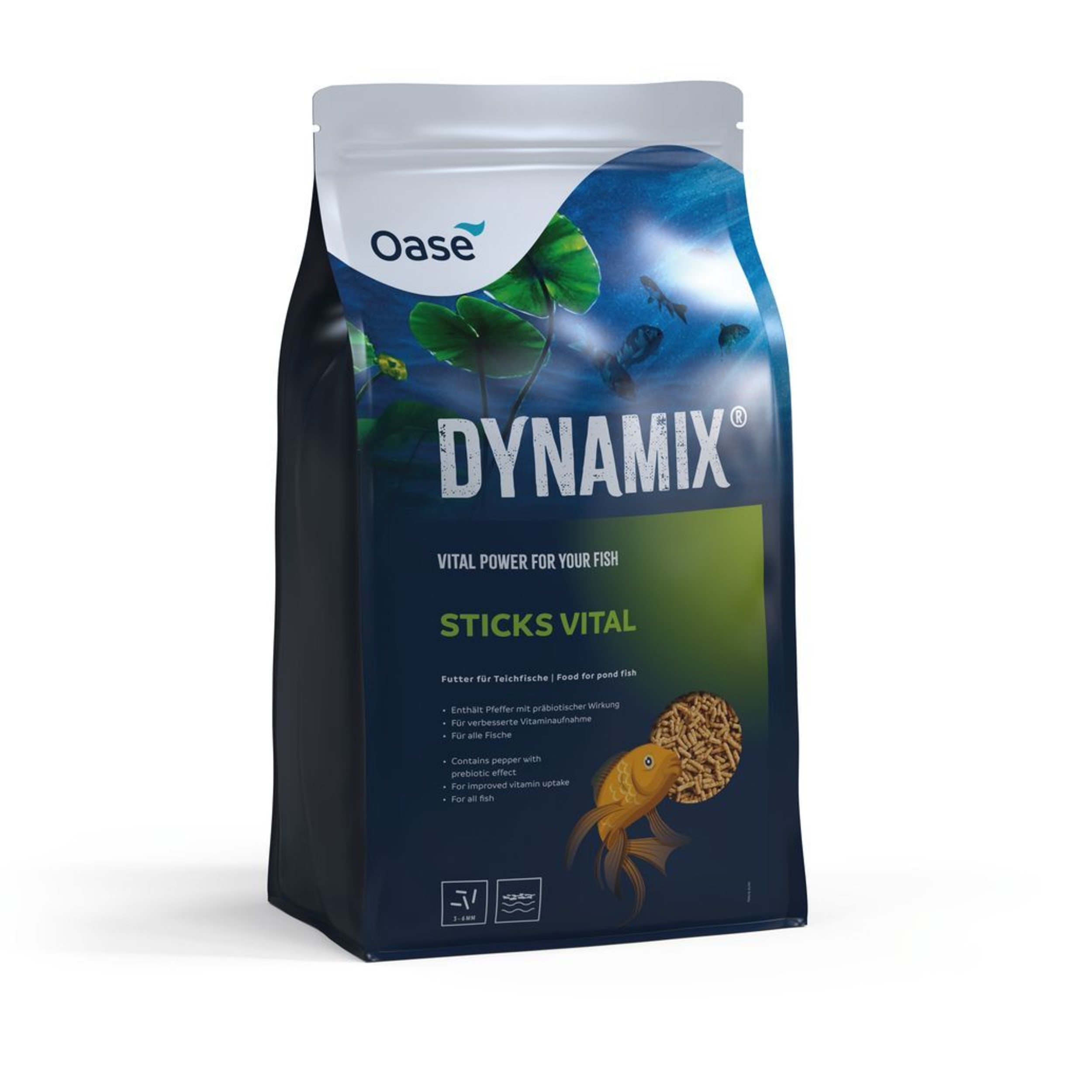 Oase DYNAMIX Sticks Vital 20 l - Compleet voer voor Vijvervissen met Vitaminen & Mineralen afbeelding