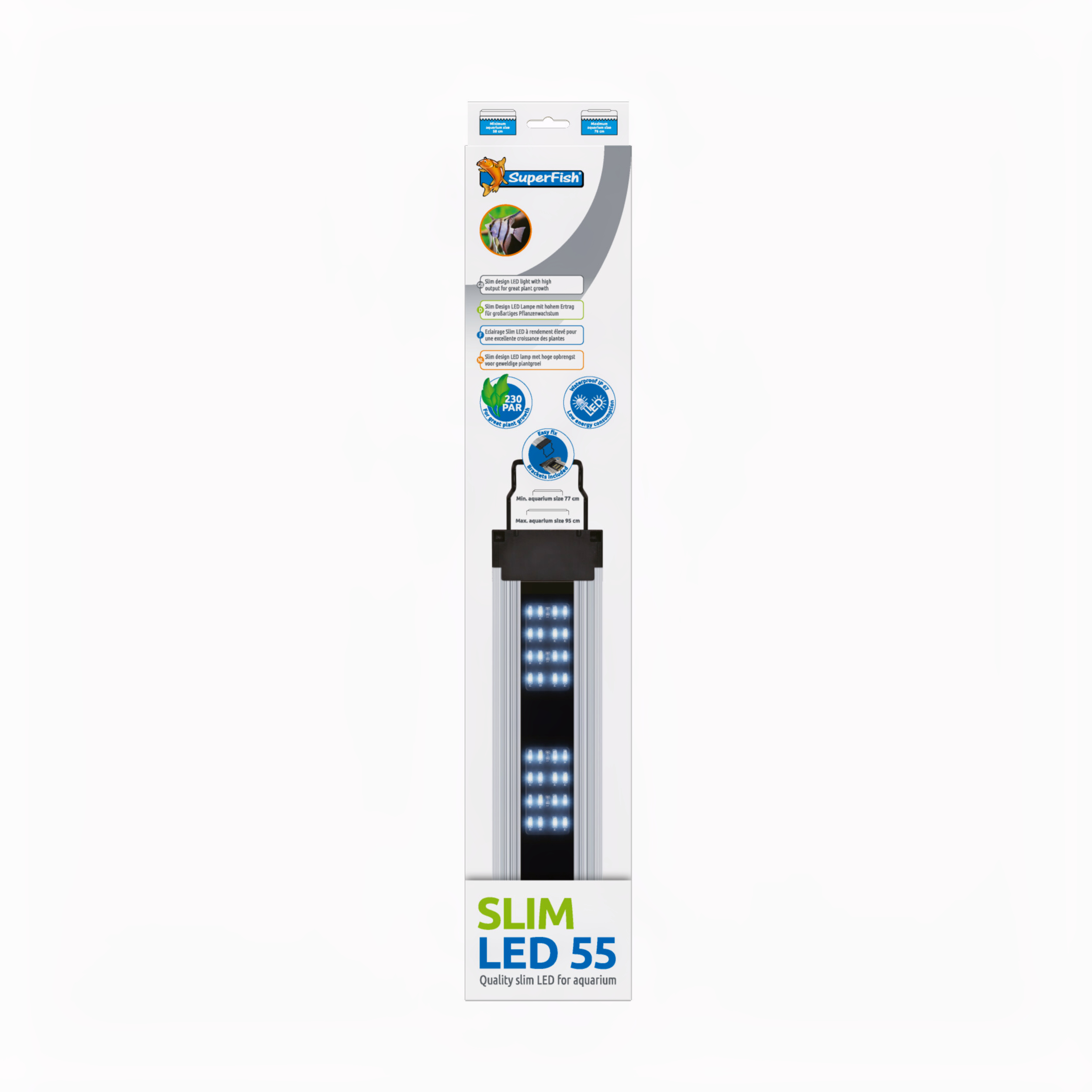 Superfish Slim Led Verlichting 55cm/34w voor Aquaria - Waterdicht & Optimaal Lichtspectrum afbeelding