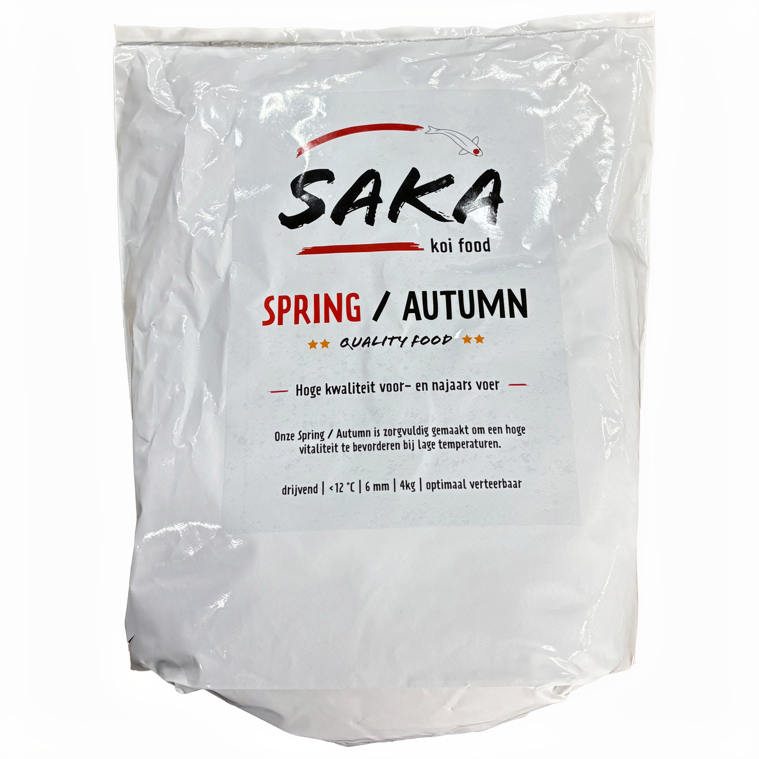 Saka Koivoer voor Lente/Herfst - Gezondheid & Vitaliteit - Premium 4kg Koi Voeding