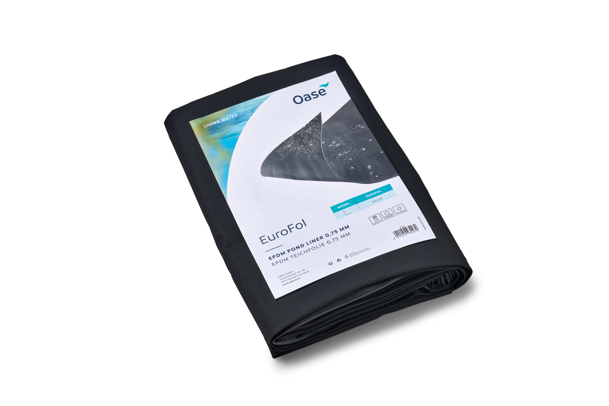 Oase EuroFol EPDM Vijverfolie 0.75mm 4x3m Zwart - UV-bestendig & 20 Jaar Garantie afbeelding