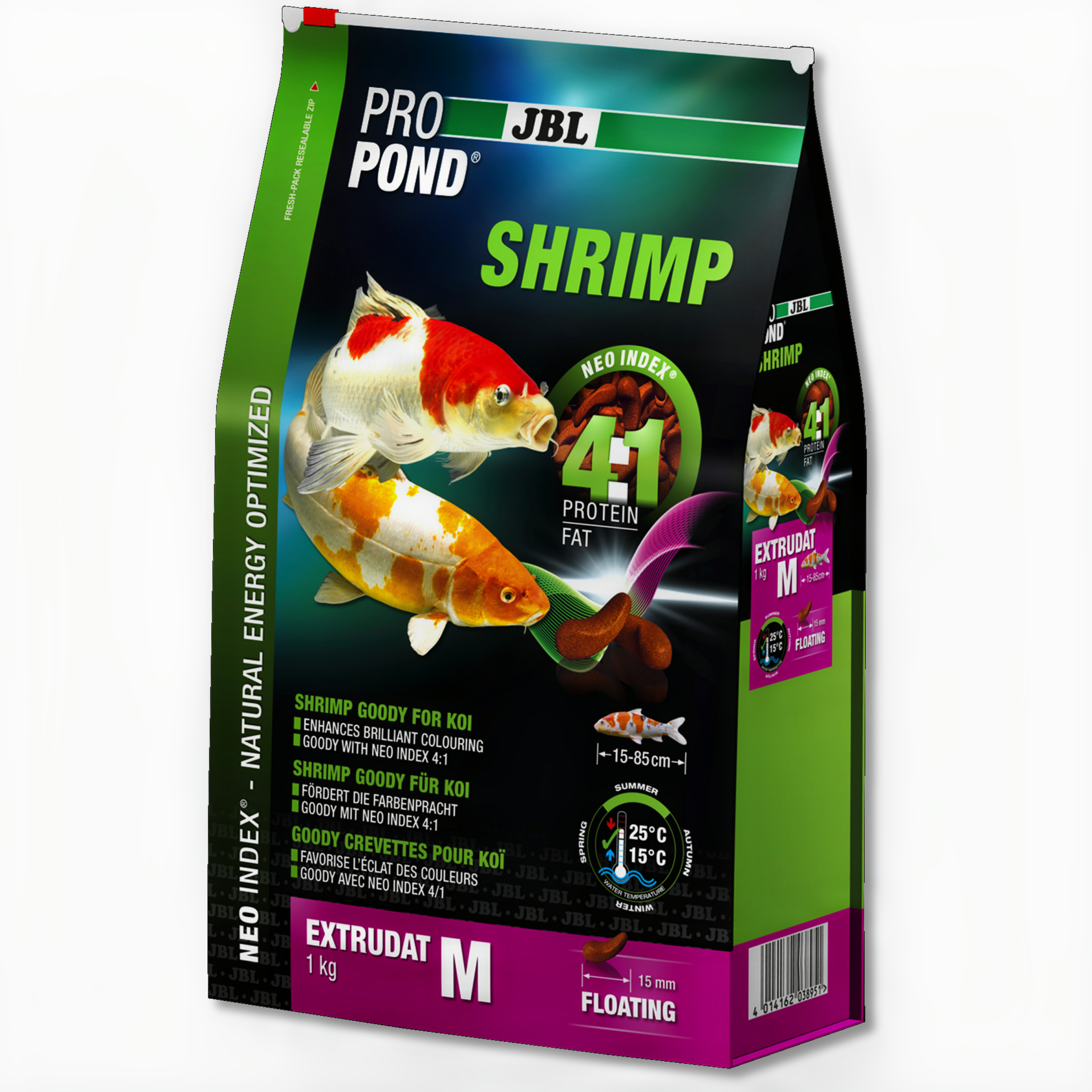 JBL Propond Shrimp M 1kg - Hoogwaardig Koi Voer 15-85cm voor Gezonde Groei & Intense Kleuren afbeelding