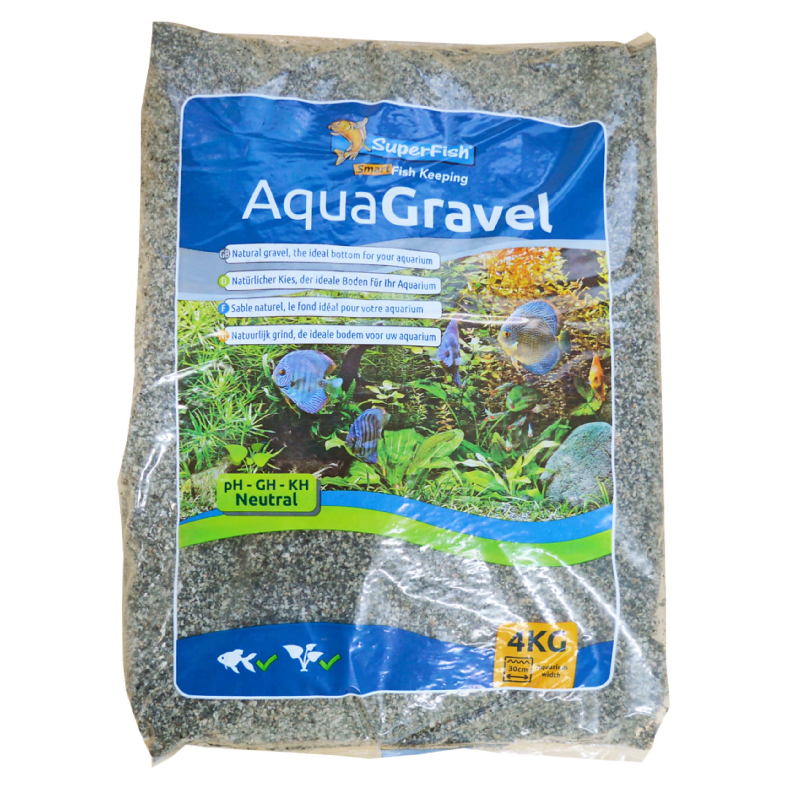 Superfish Aqua Grind Bodembedekker Grijs 1-2mm - Natuurlijk & pH-Neutraal 4kg afbeelding