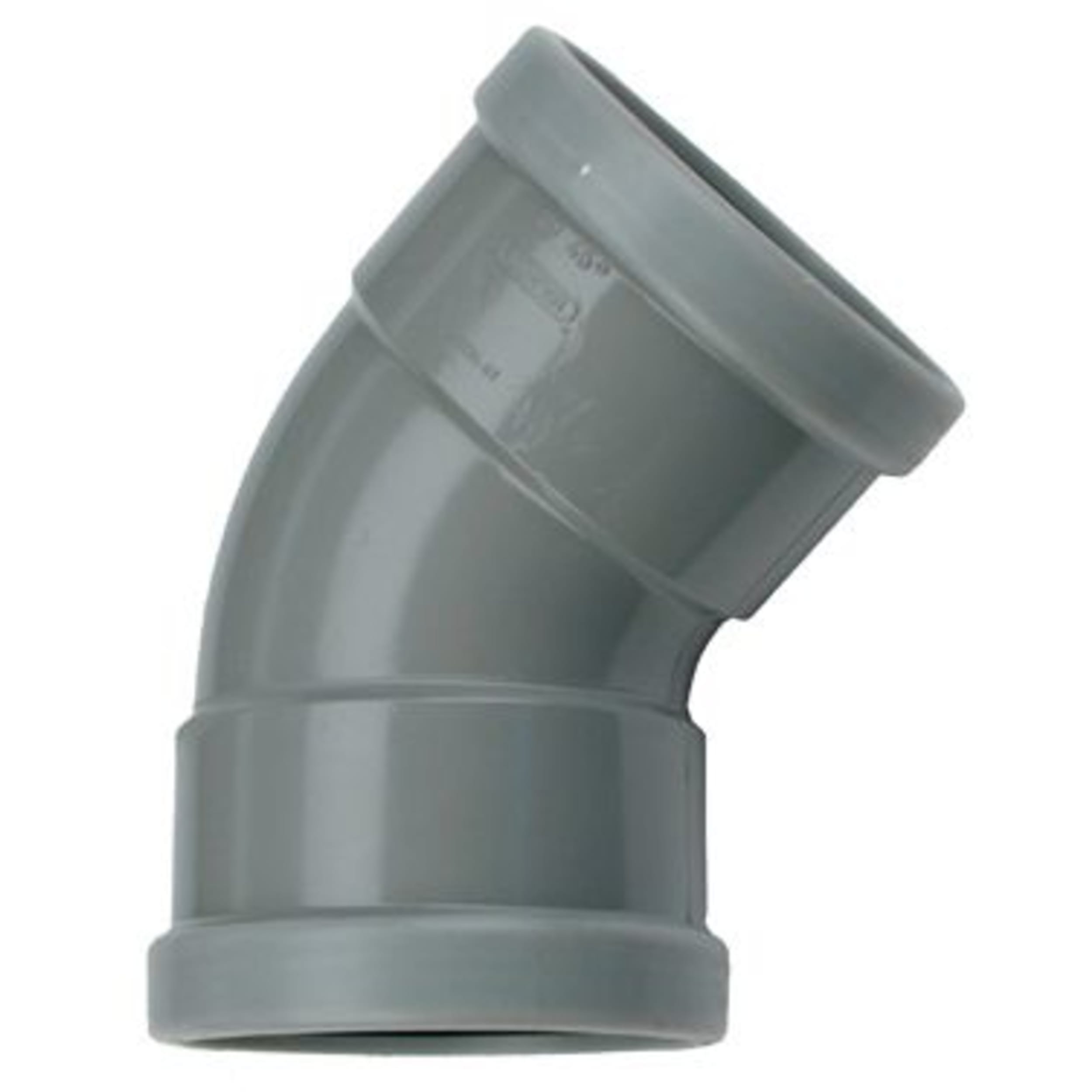 Wavin PVC Bocht 45° Manchet 125mm - Efficiënte Waterdoorstroming & Duurzaam afbeelding