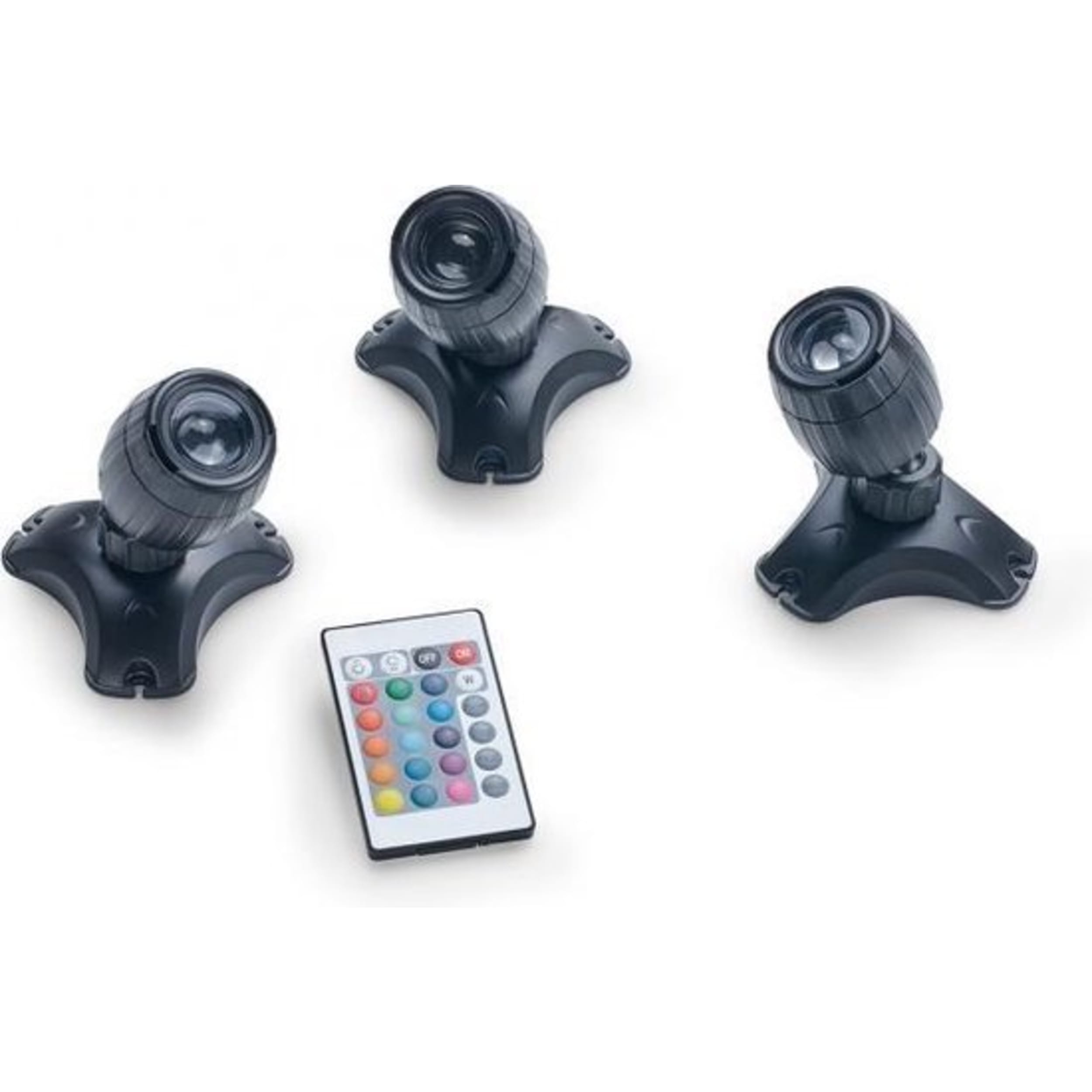 Pontec PondoStar LED RGBW Set 3 Vijververlichting - IP68 Waterdicht met Afstandsbediening, Energieklasse A+ afbeelding