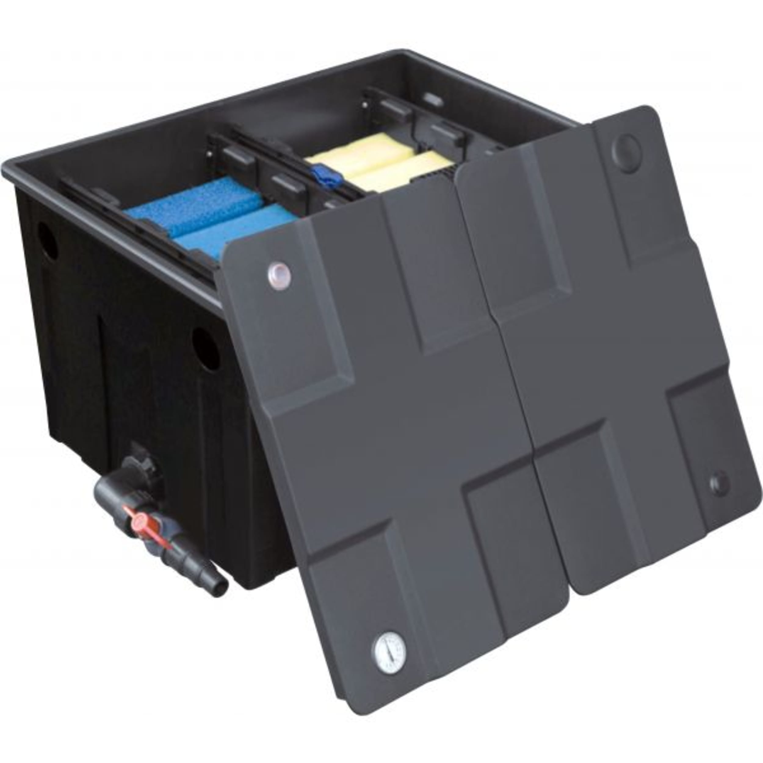 Aquaforte MBF-550 Meerkamerfilter voor Heldere Vijvers met UV-C Compatibiliteit - Eenvoudig Onderhoud afbeelding