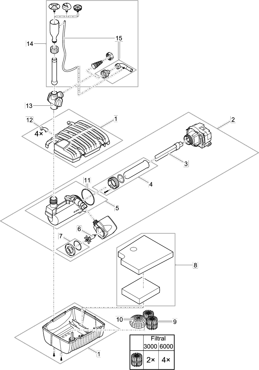 Verv. buitenbehuizing Filtral middel afbeelding