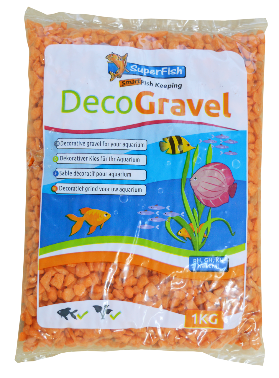 Superfish Deco Grind Neon Oranje 1kg - Veilige & Levendige Bodembedekking voor Kleine Aquaria afbeelding