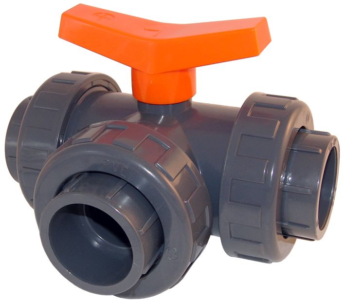 Effast 3-Weg Kogelkraan PVC T-Boring Lijm 20mm - Duurzaam voor Leidingen & Vijvers afbeelding