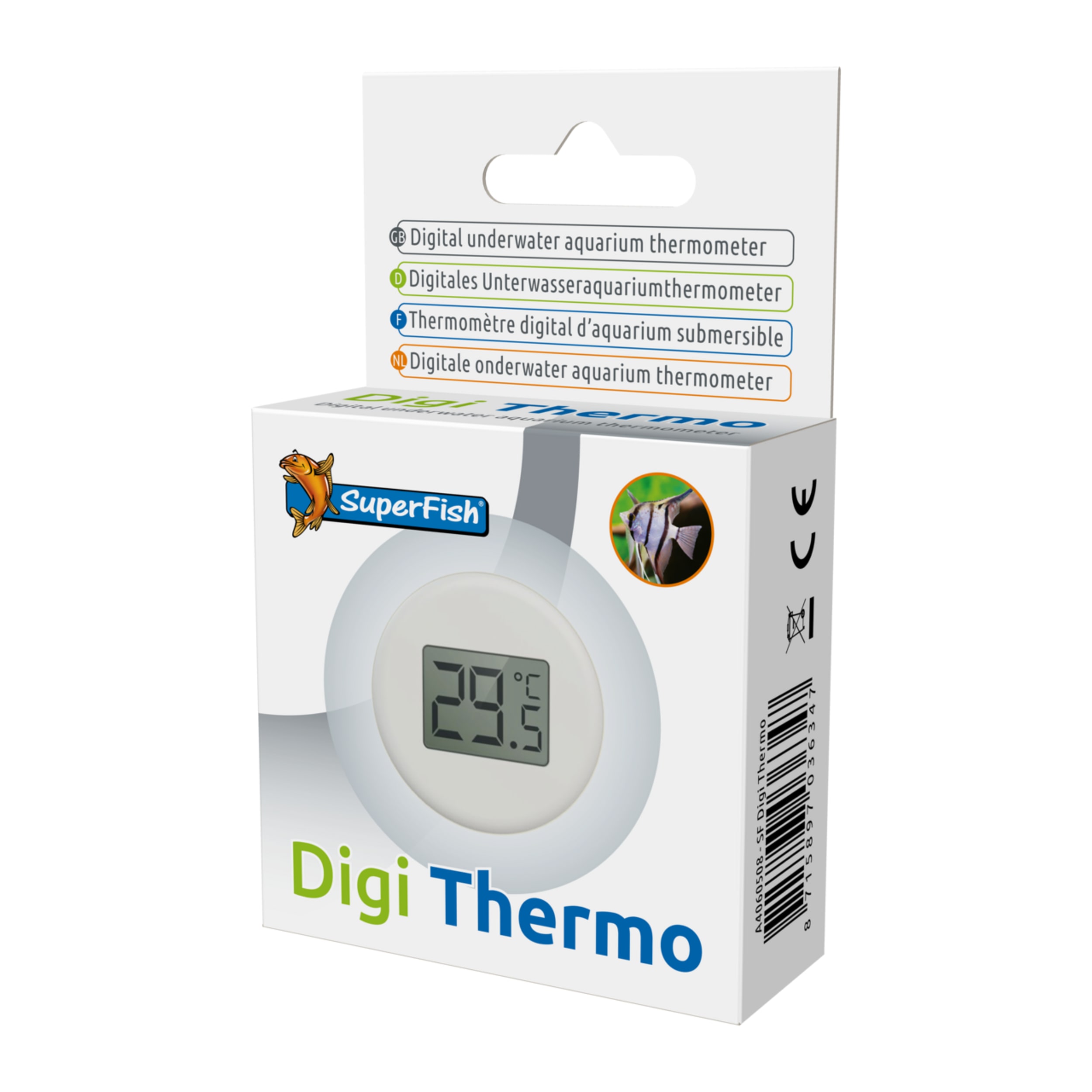 Superfish Digi Thermo: Nauwkeurige Digitale Aquariumthermometer voor Onderwatermeting afbeelding