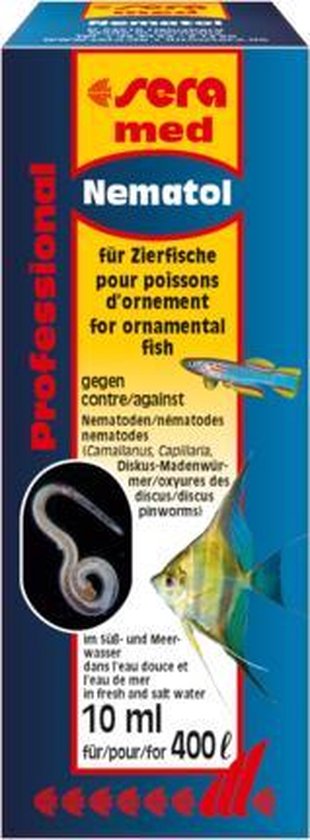 Sera med Professional Nematol 10ml - Bestrijd Parasieten in Aquariums afbeelding