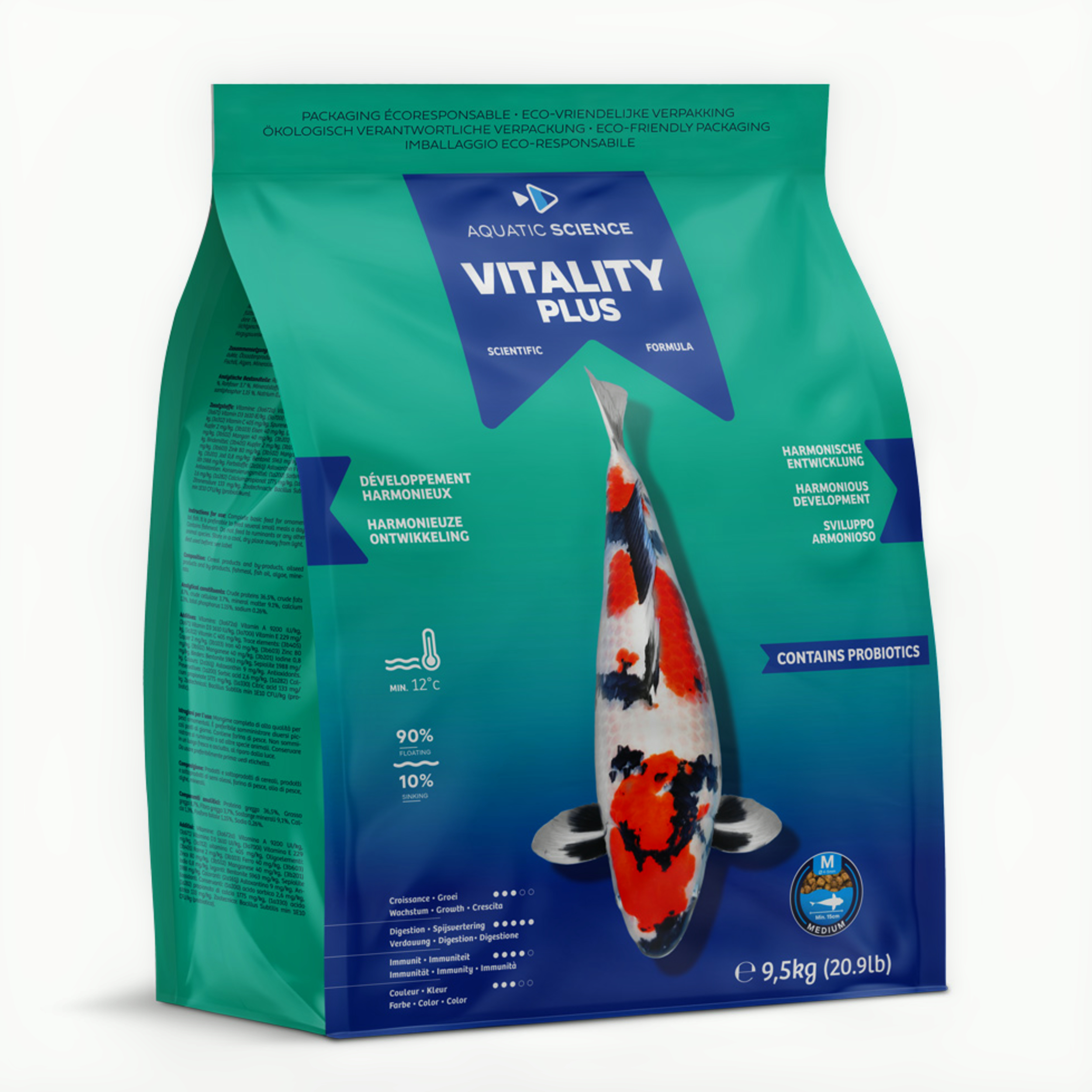 Vitality Plus Medium 9,5kg Karper, Vis, Zeeleven, Koi, Advertentie