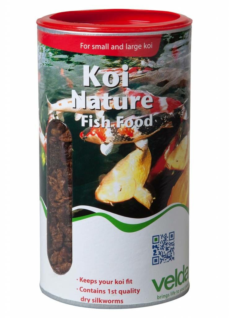 Velda Koi Nature Fish Food 1375g - Rijk aan Zijderupsen, Natuurvoer voor Levendige Sierkoi afbeelding