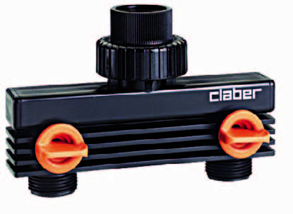 Claber 8589 2-weg Verdeelstuk voor Tuinslangen - Dual ¾" Aansluiting - Eenvoudig en Efficiënt afbeelding