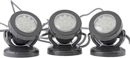 Pontec PondoStar LED Set 3 - Energiezuinige Vijverlampen 12V, 3x20W met 7m Kabel afbeelding