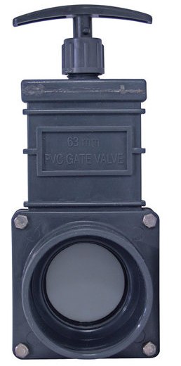 Xclear Schuifkraan 63mm - Weerbestendig Waterregulatiesysteem voor Vijvers en Zwembaden afbeelding