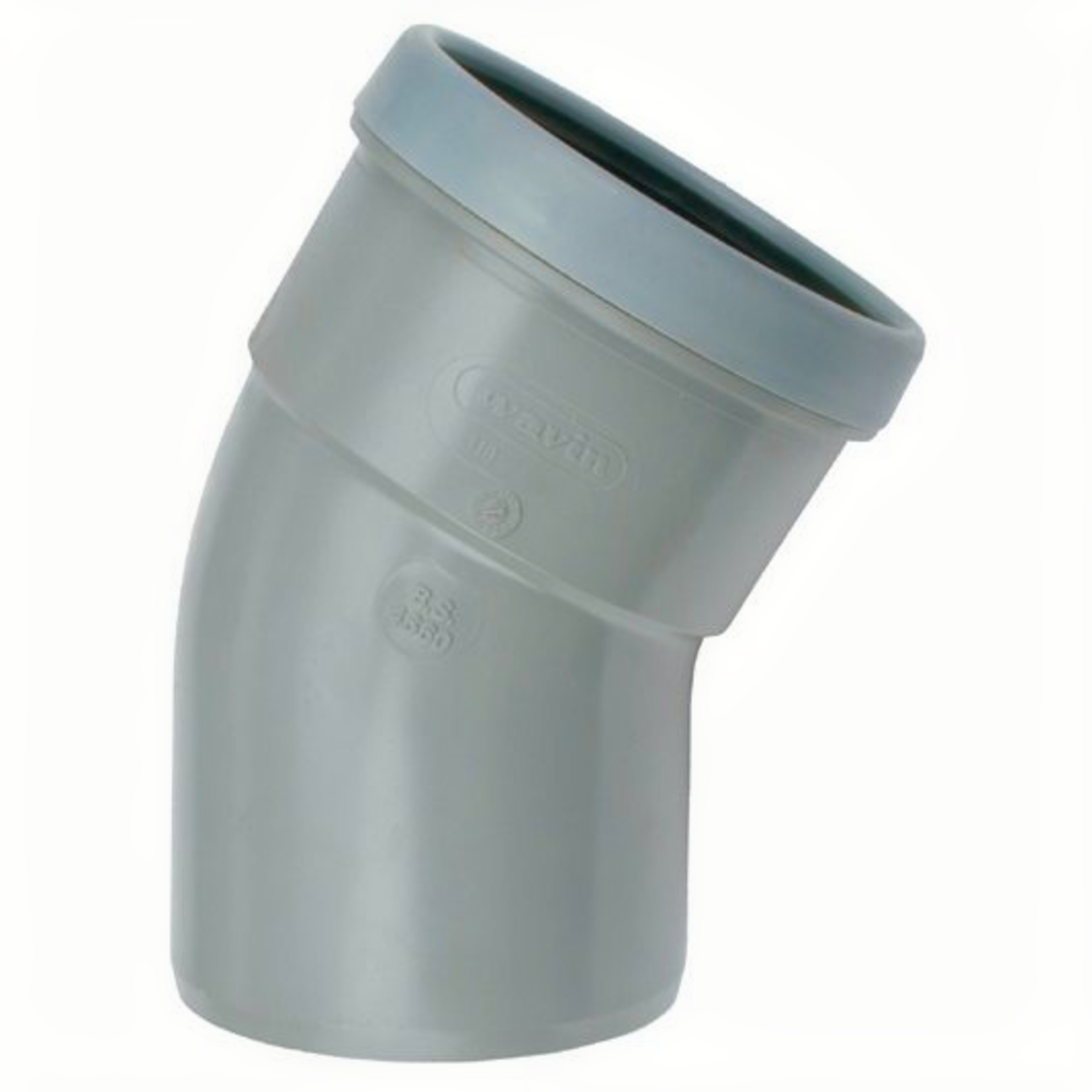 Wavin PVC Bocht 15° Manchet Mof x Spie 110mm - Duurzaam & Weerbestendig Watermanagement afbeelding