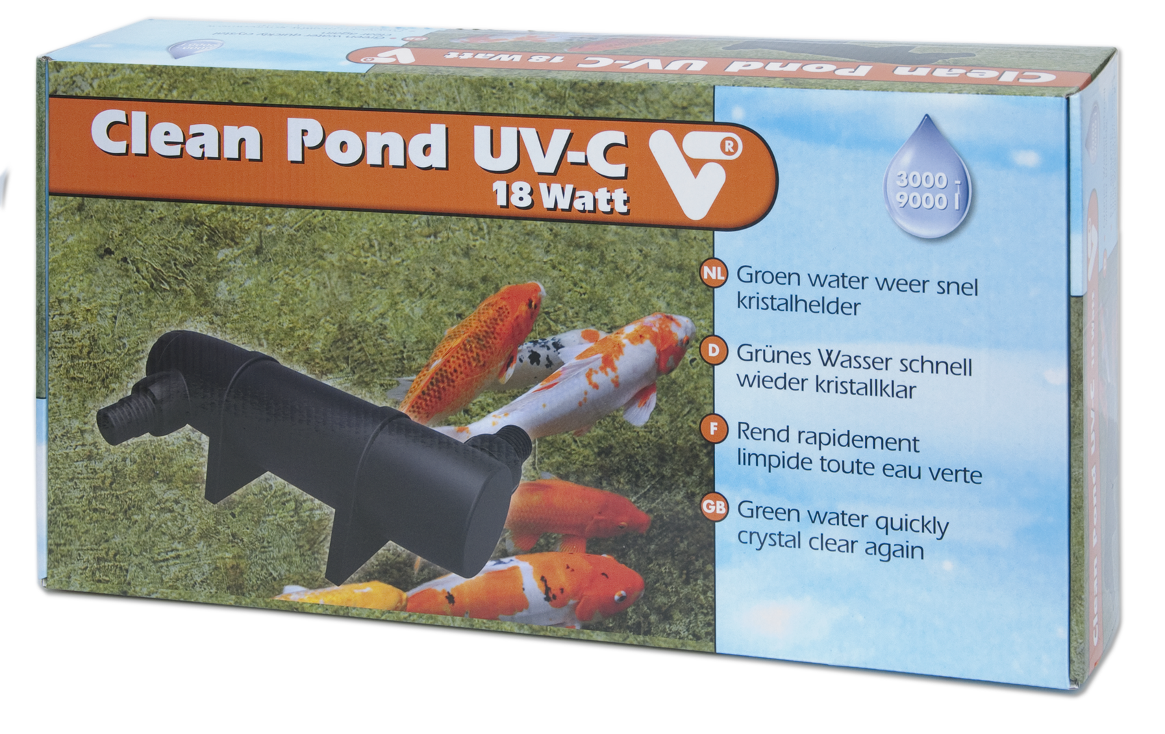 VT Clean Pond UV-C 18W - Algenbestrijdende Vijverfilter tot 9000L, Inclusief Montageset afbeelding