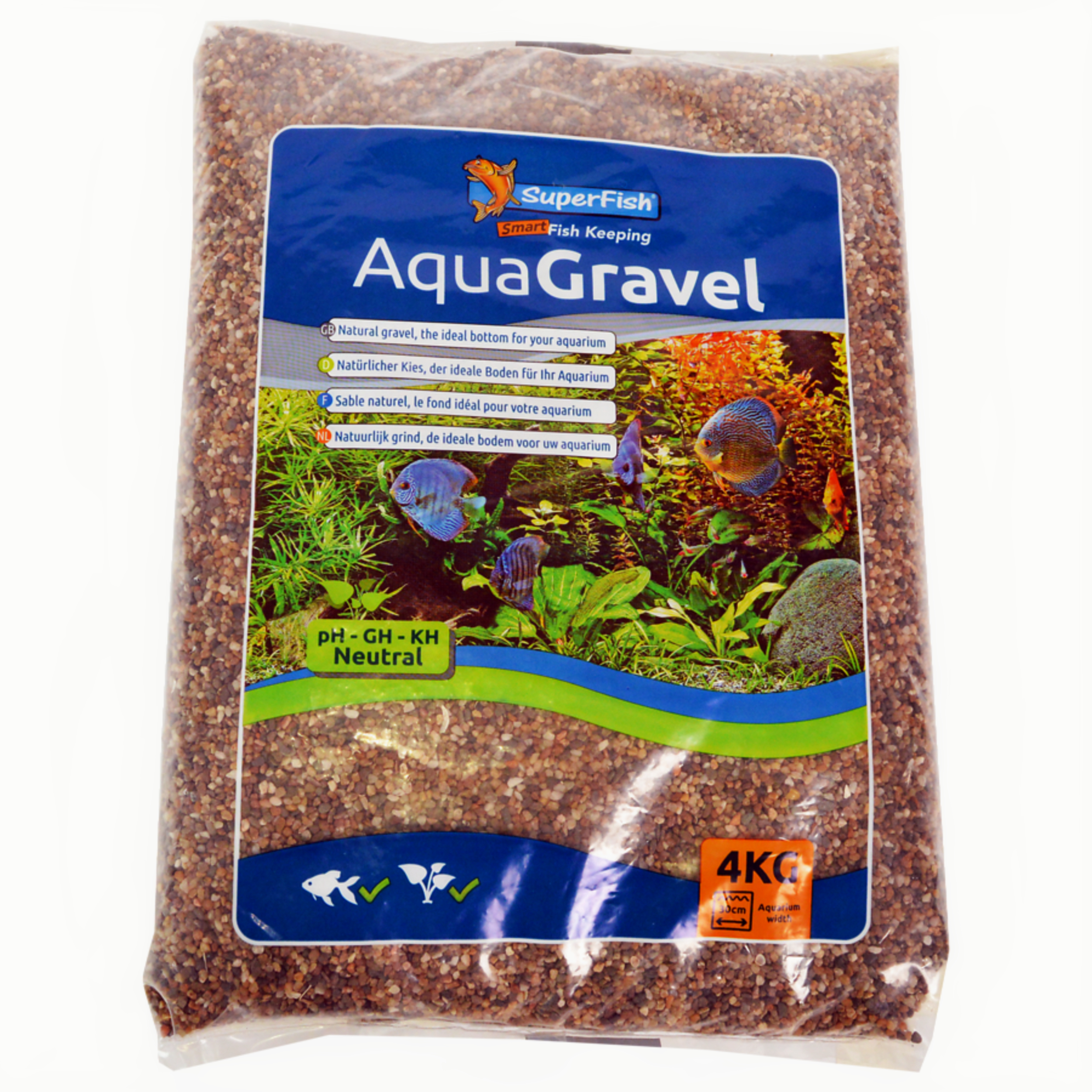 Superfish Aqua Grind Donker 1-2mm 4kg - pH-Neutrale Aquariumbodem Natuurlijke Look afbeelding