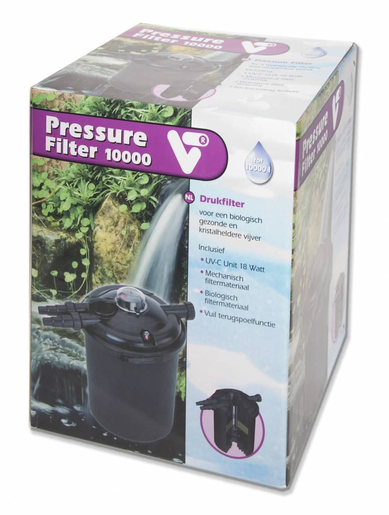 Velda Pressure Filter 10000 + 18 W UV-C Tot 10.000 Liter Vijver