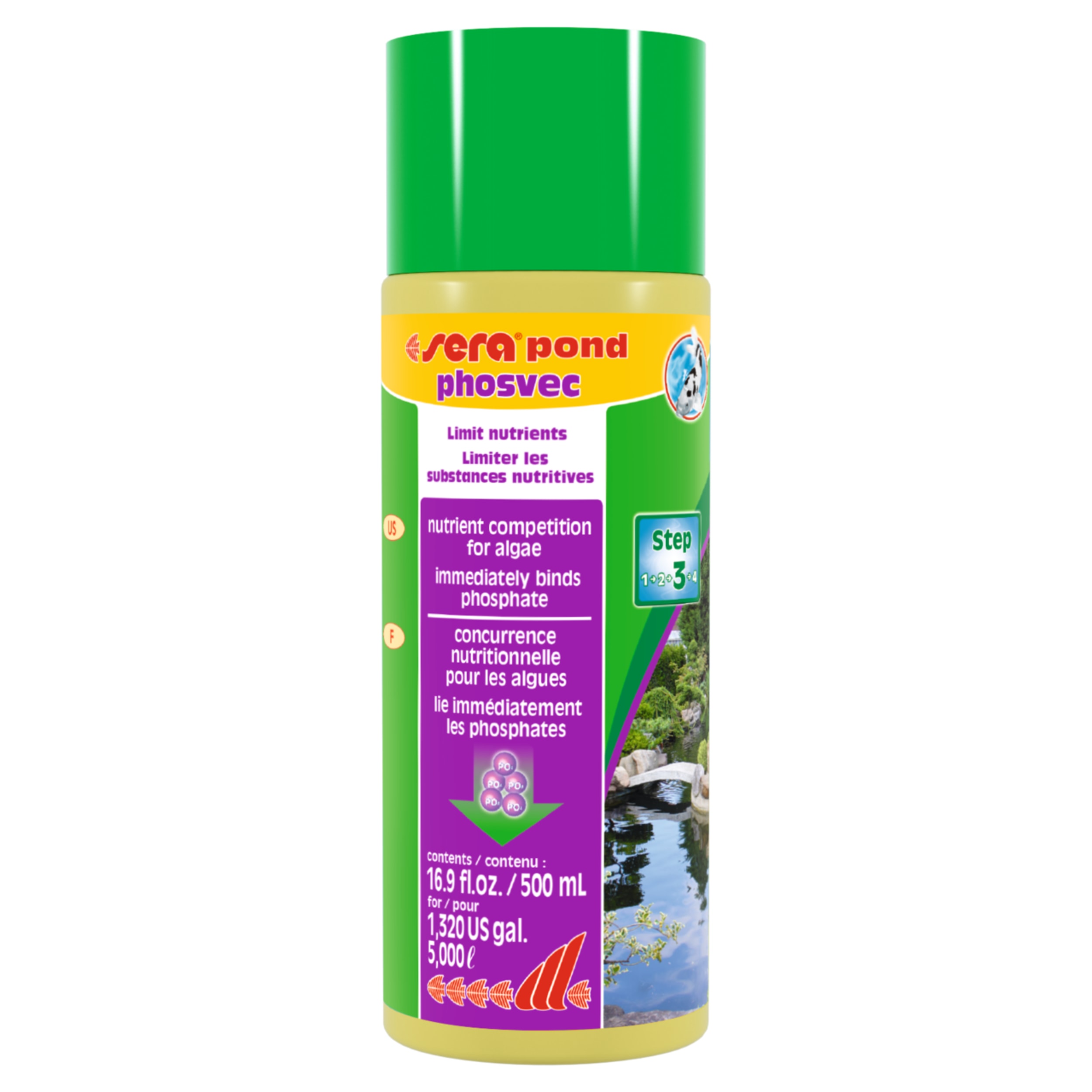Sera Pond Phosvec 500ml - Effectieve Algenverwijderaar en Fosfaatbinder voor Een Heldere Vijver afbeelding