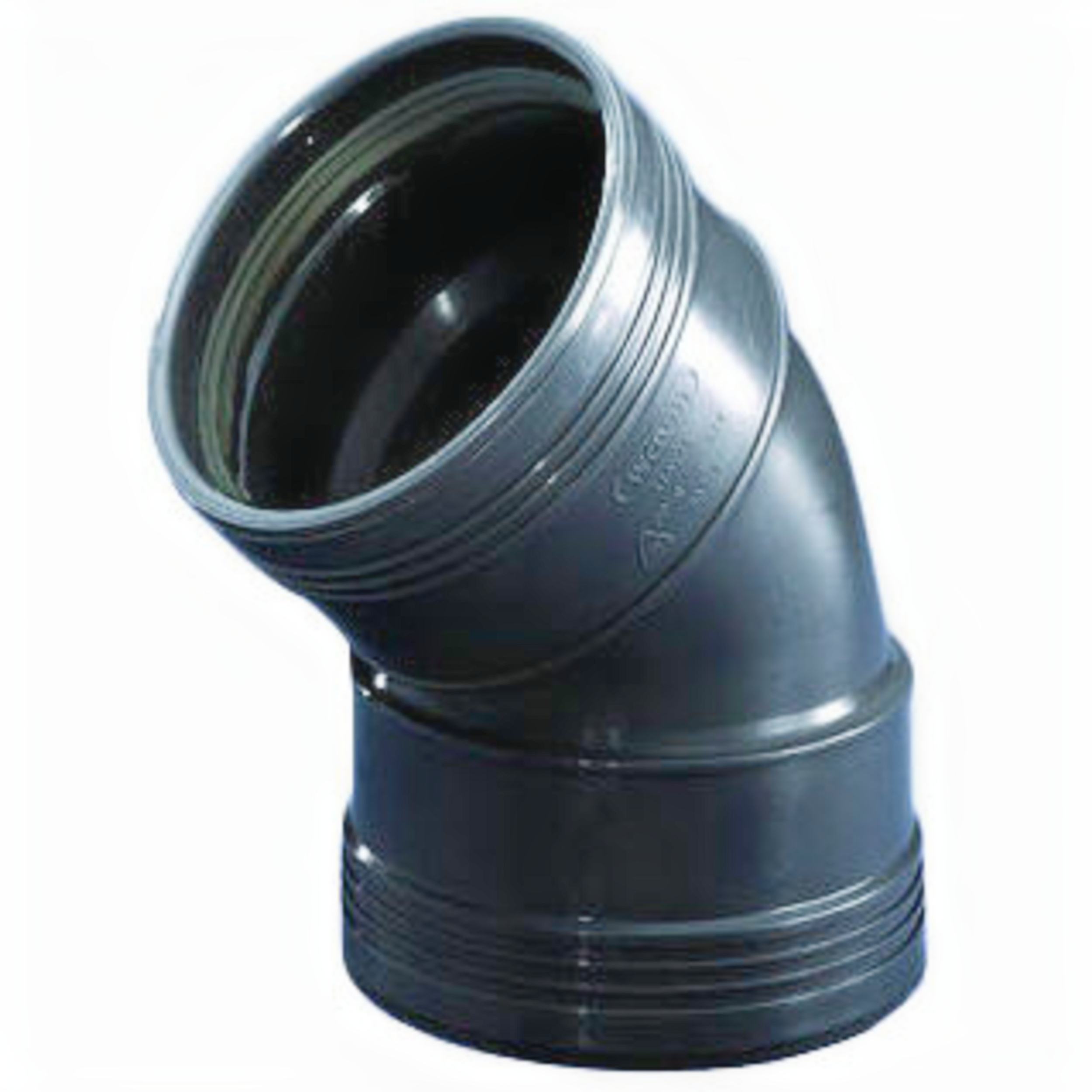 Bocht 45° 2 x Manchet Zwart 90mm Wavin