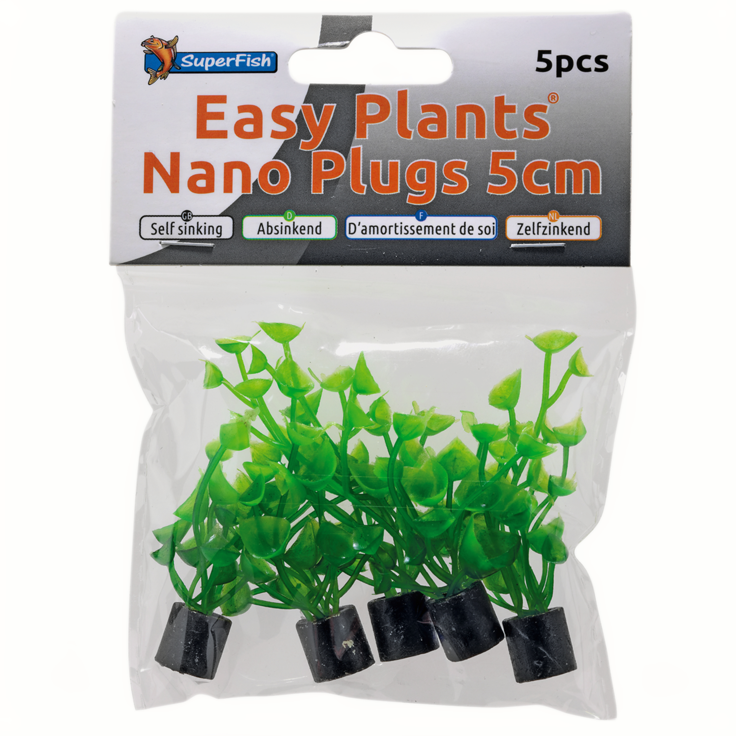 Superfish Easy Plants Nano Plug 5cm - Set van 5 Mini Aquariumplantjes voor Nano Aquaria afbeelding