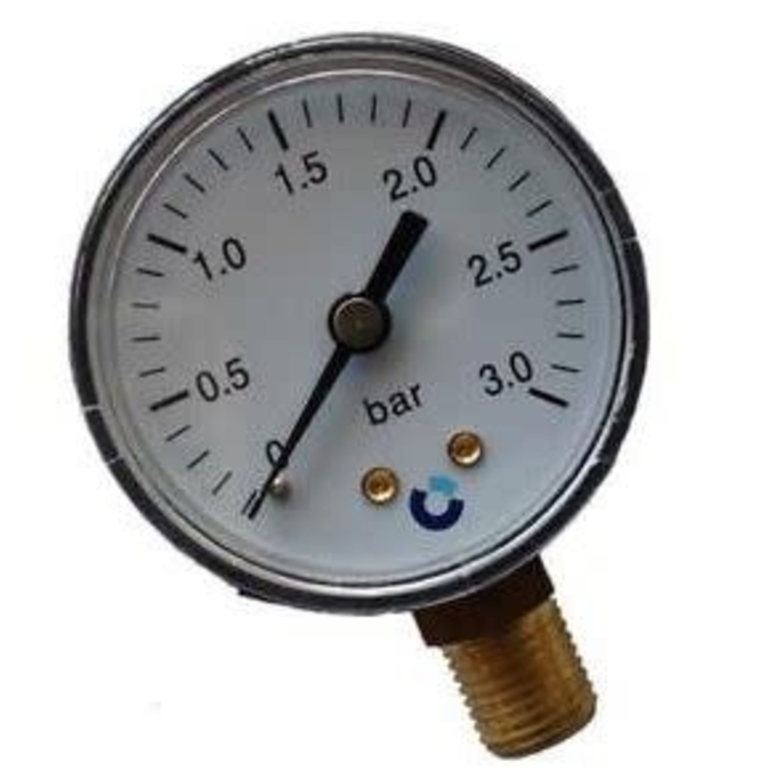 Aquaforte Manometer 0-3 bar - Precieze Drukmeting voor Beadfilters met 1/4&apos;&apos; Aansluiting afbeelding