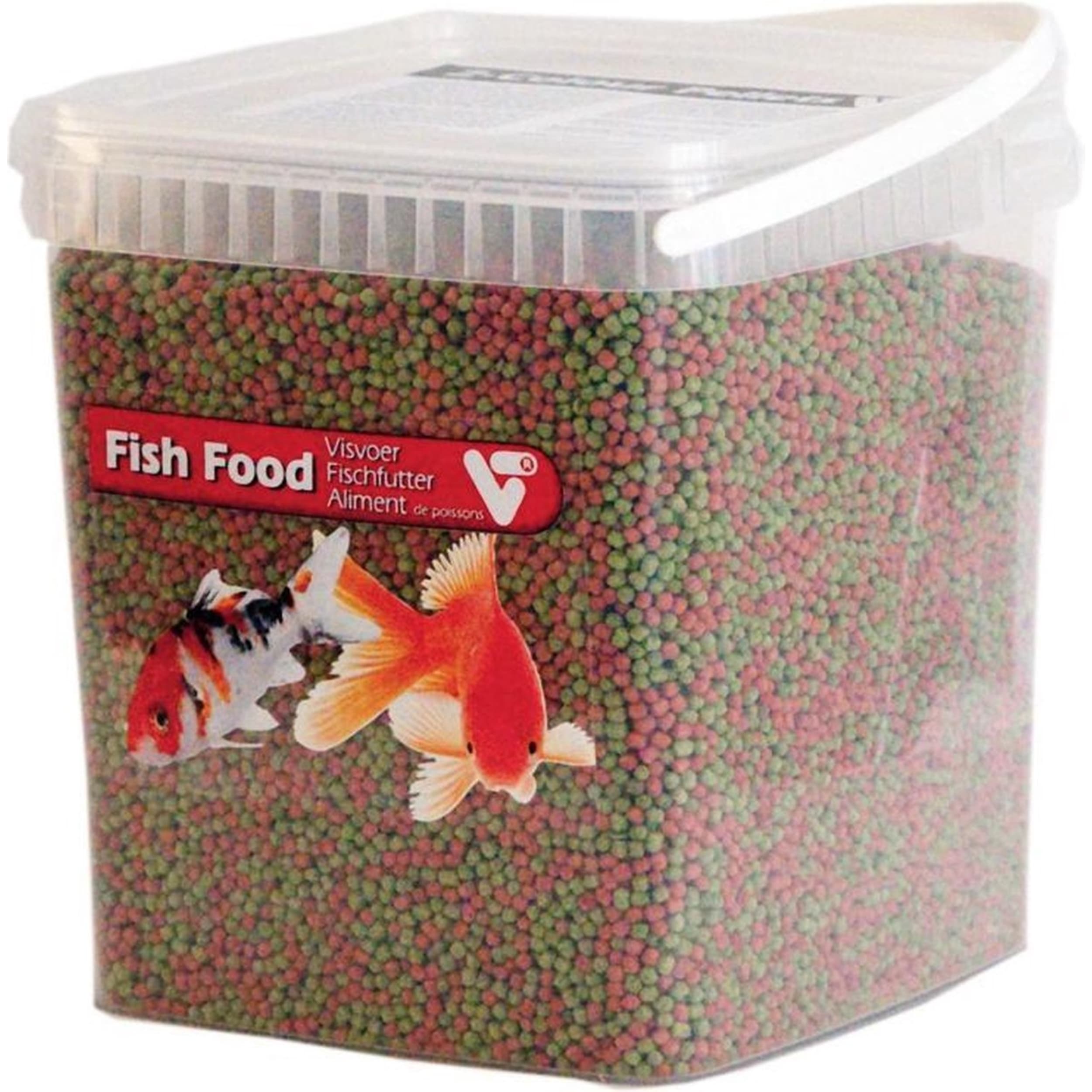 VT Fish Food 2-Colour Pellet 3mm - Gezond Vijvervoer in Bewaarbox 5L afbeelding
