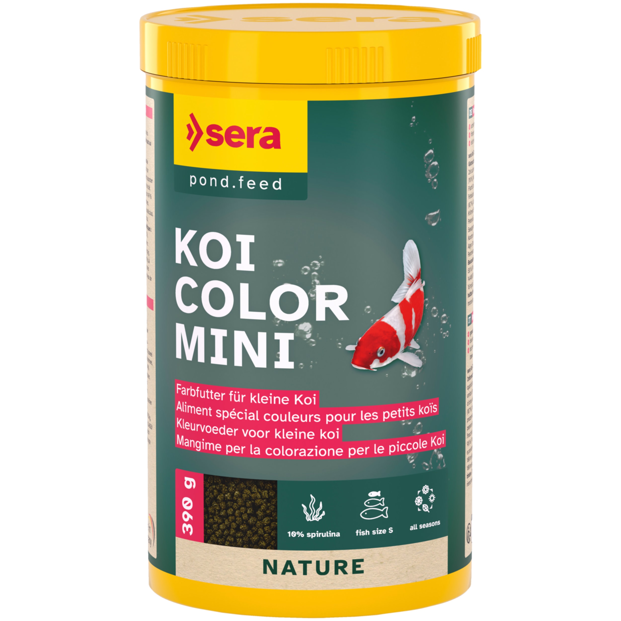 Sera Koi Color Mini - Kleurversterkend Voer voor Kleine Koi Tot 12 Cm, 1000 ml/390g afbeelding