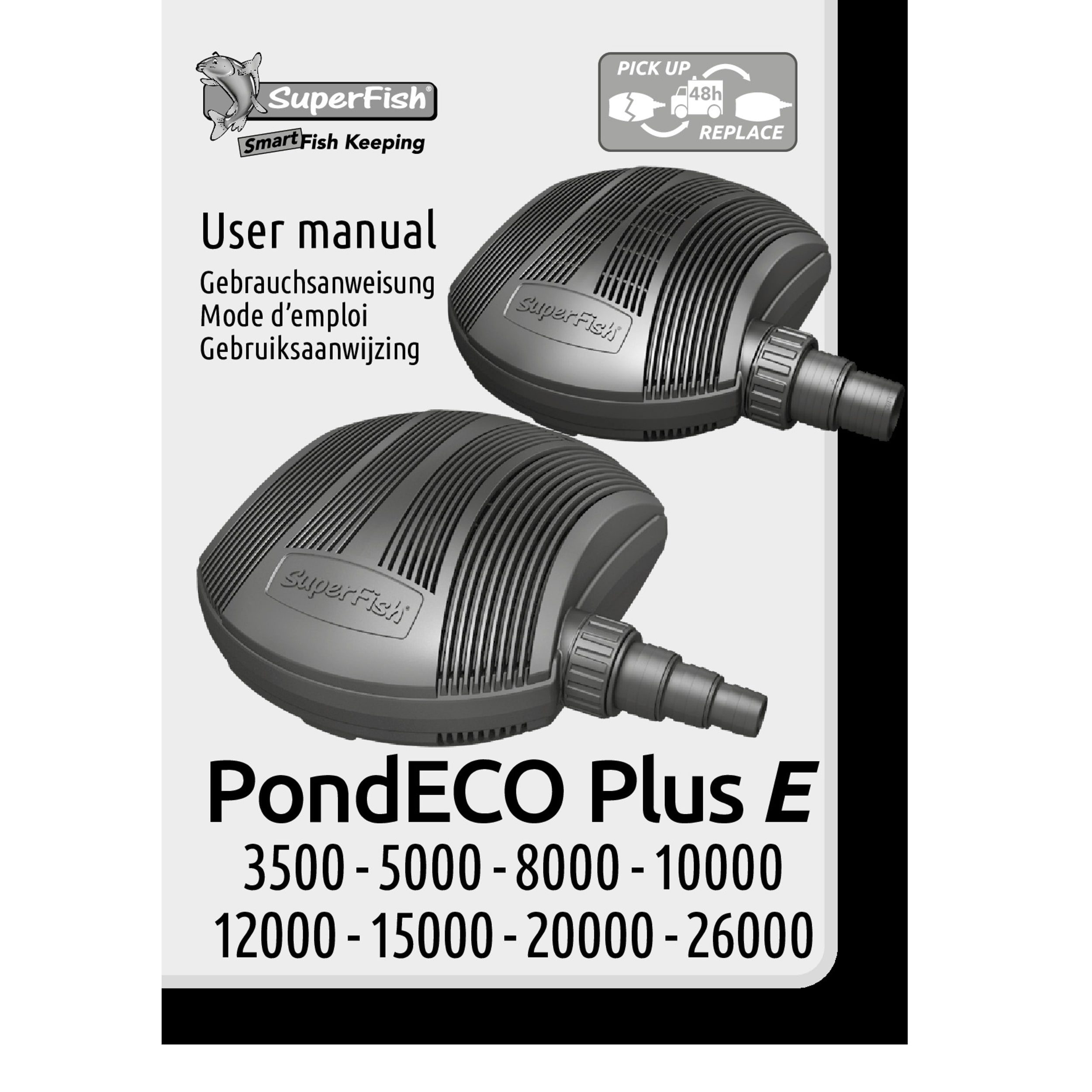 Superfish Pond Eco E 12.000 Rotorhuis - Duurzaam en Gemakkelijke Installatie afbeelding