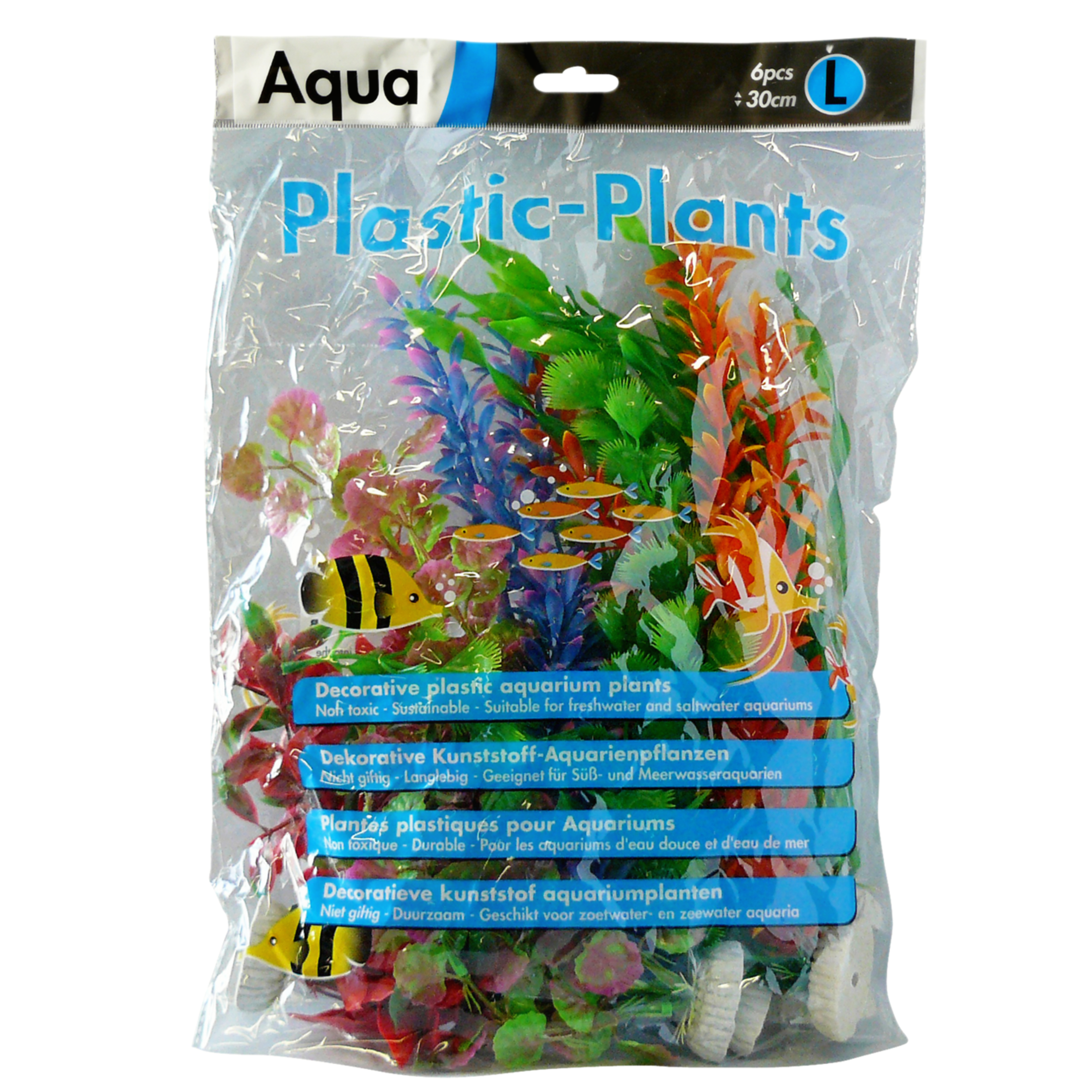 Superfish Aqua Plants L 30cm - Set van 18 Kunstmatige Aquariumplanten - Veelkleurig & Onderhoudsvrij afbeelding
