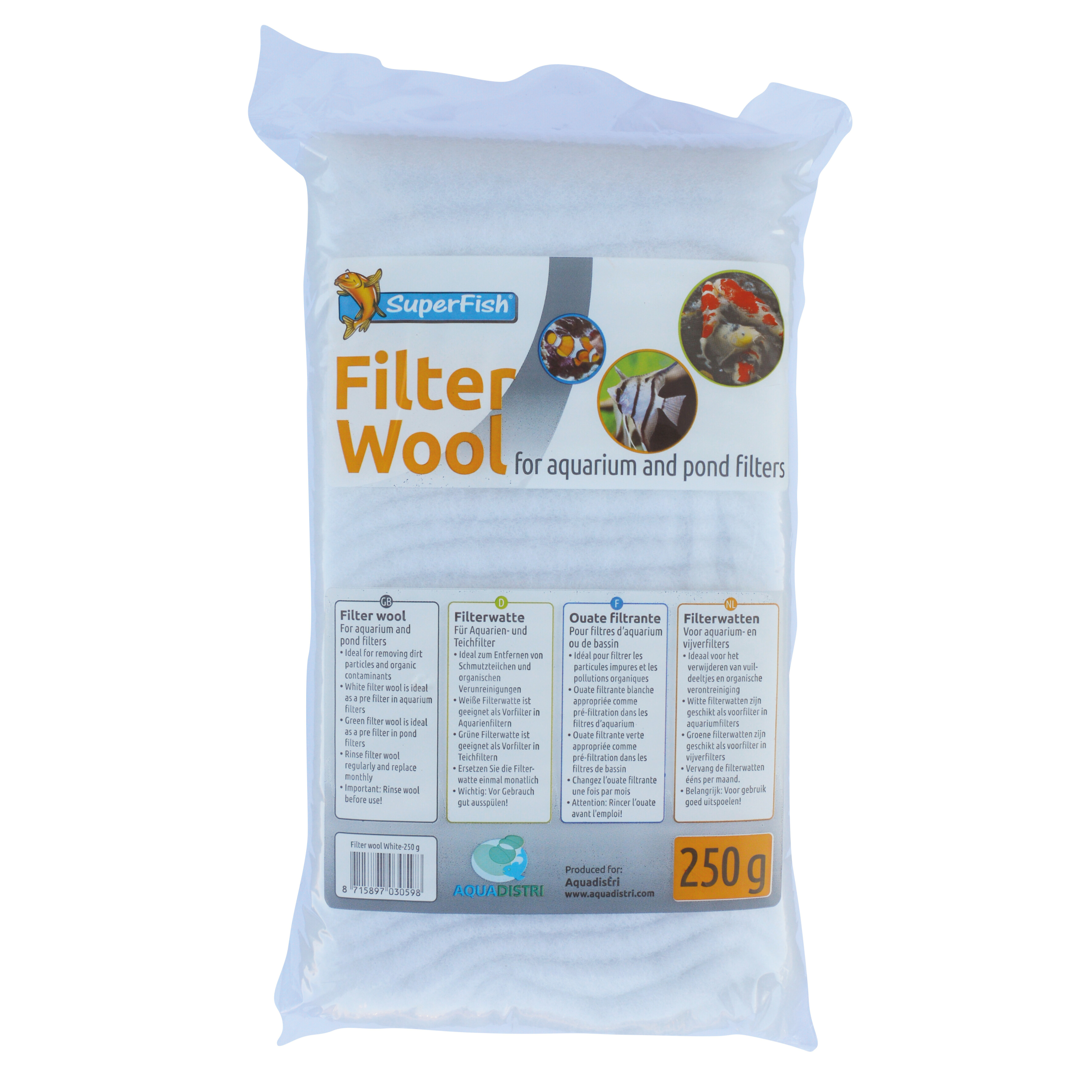 Superfish Witte Filterwatten Wit - Filters - 250 g