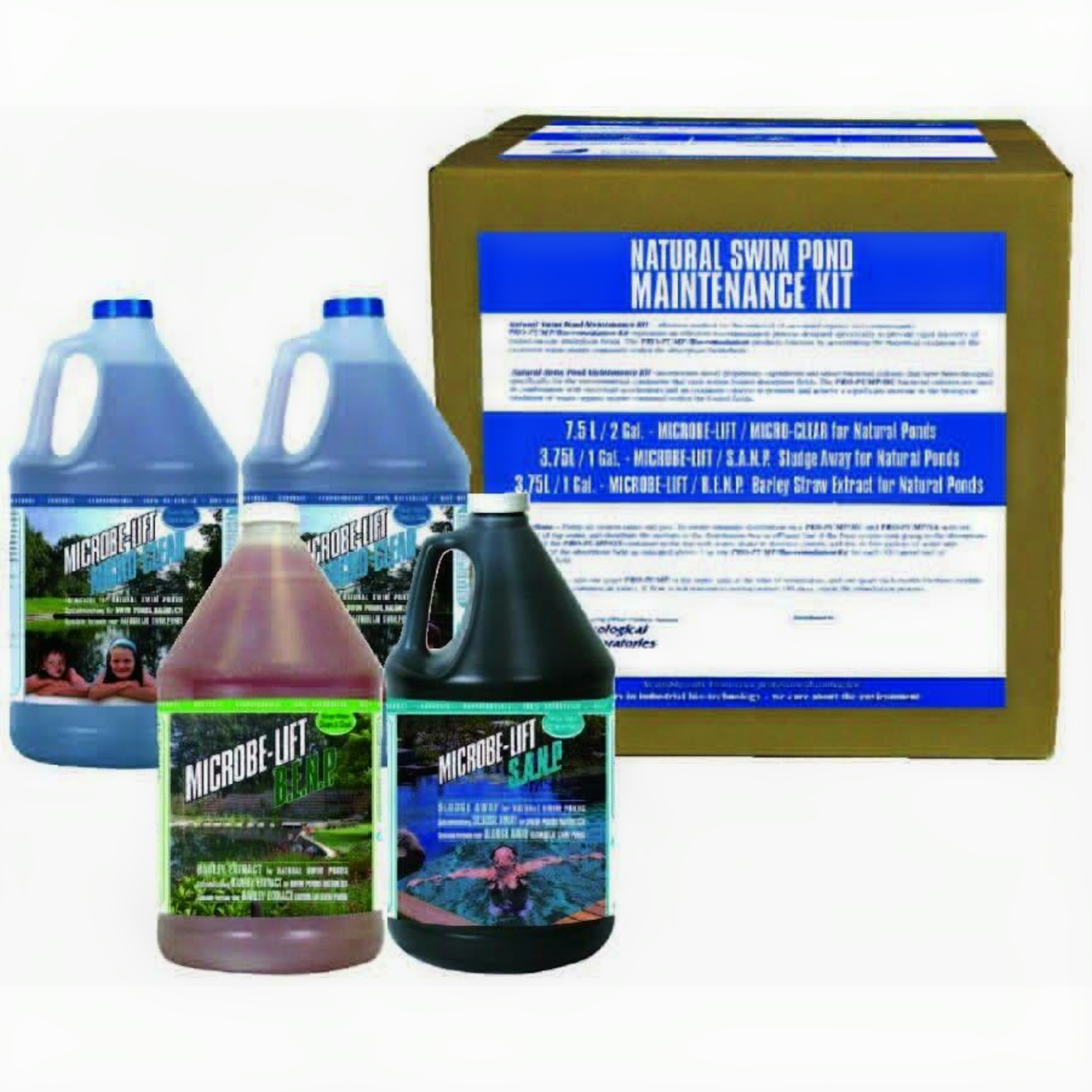 Microbe-Lift Complete Vijveronderhoudskit: Seizoenspakket met Clear, Algae & Sludge Control afbeelding