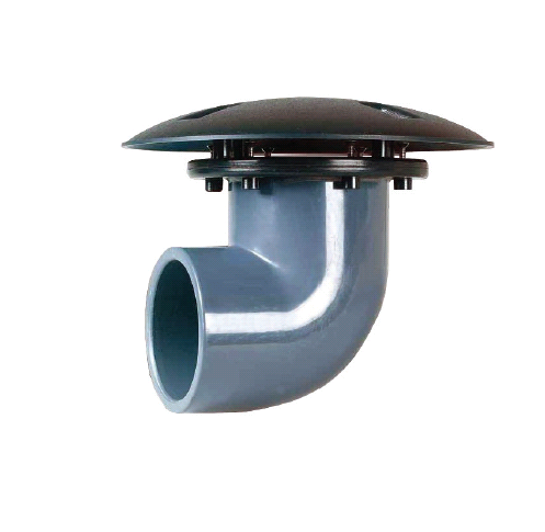 RTF Bodemdrain/Wanddoorvoer 90mm 90° - Duurzaam en Gebruiksvriendelijk voor Vijvers afbeelding