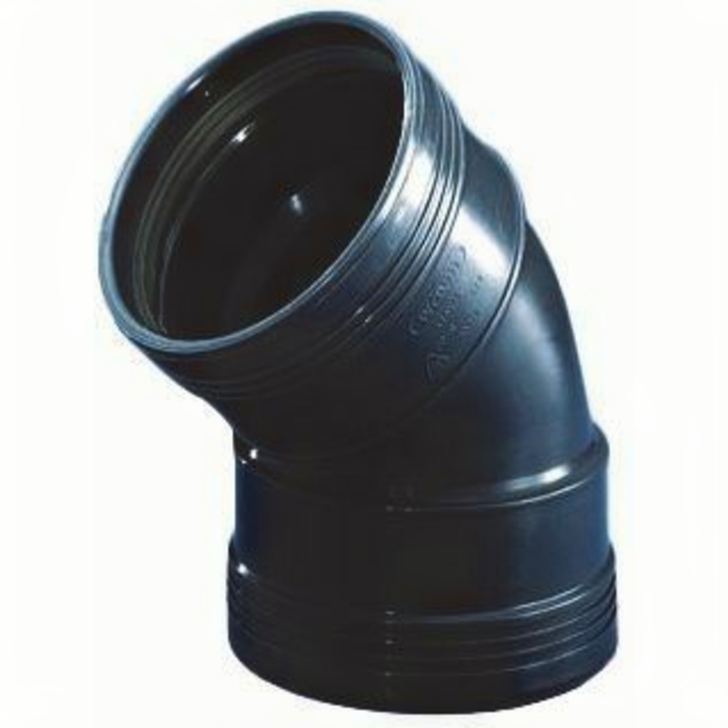 Bocht 45° 2 x Manchet Zwart 40mm Wavin
