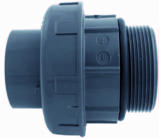 Europond 3/3 Koppeling 50x1½" Buitendraad - Waterdichte PVC Vijver/Zwembad Aansluiting met O-Ring afbeelding