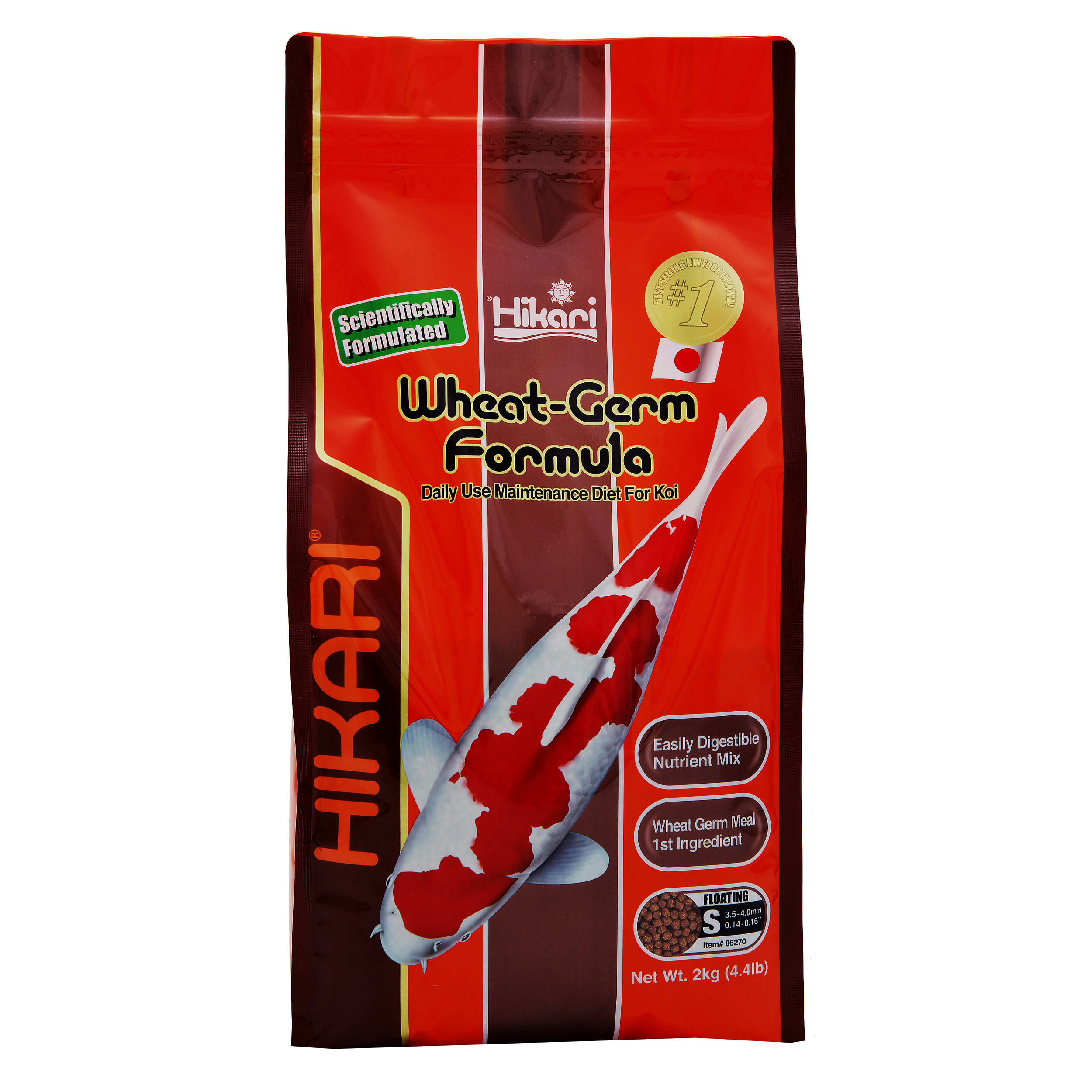 Hikari Wheat-Germ Mini Koivoer 2kg - Vitaminerijk, Voor Alle Seizoenen, Ideale Vijvervis Voeding afbeelding