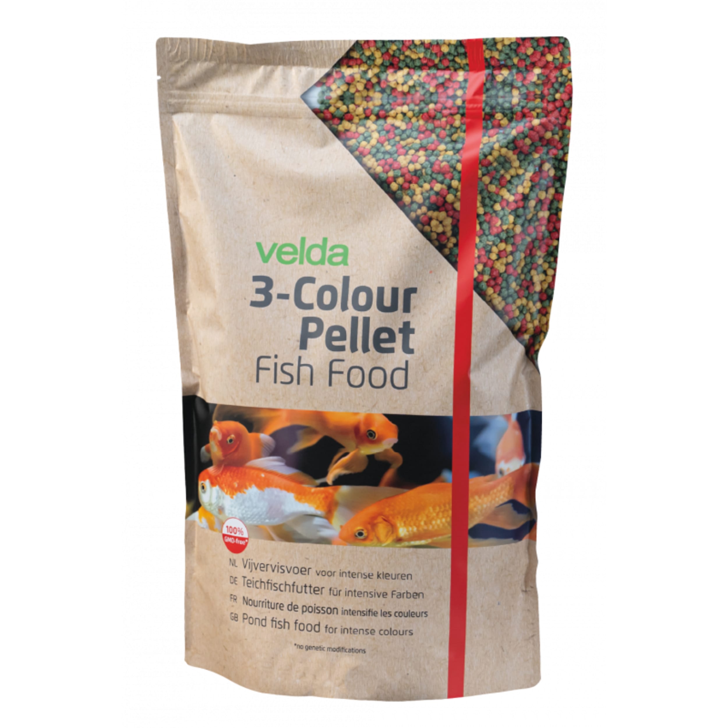 Velda 3-Colour Pellet Food - 3000 ml Vijvervisvoer, Bevordert Kleur & Groei, GMO-Vrij afbeelding
