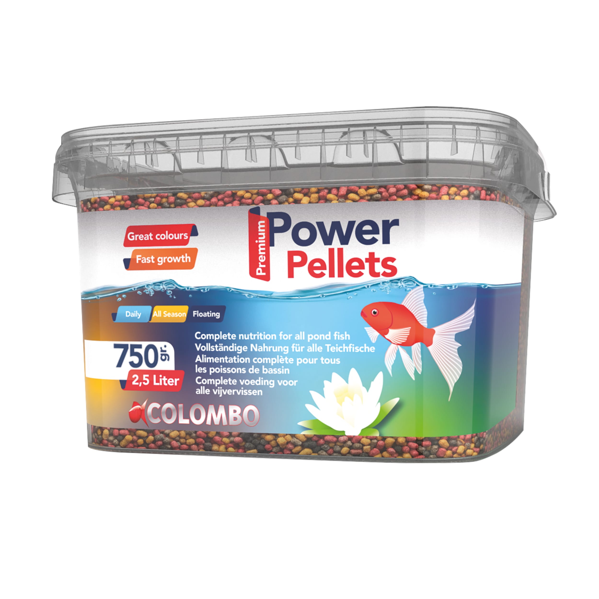 Colombo Power Pellet 2,5L - Compleet Vijvervisvoer met 18% Eiwit en Natuurlijke Kleurversterkers afbeelding