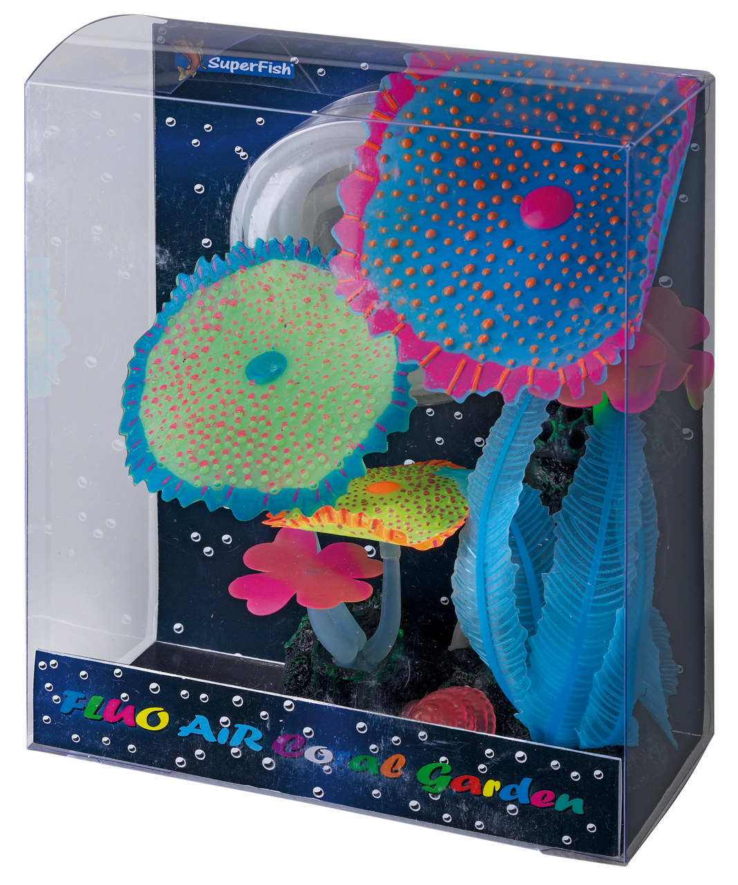 Superfish Fluo Air Coral Garden Blauw - Levendige Aquariumdecoratie met Bubbels Effect afbeelding
