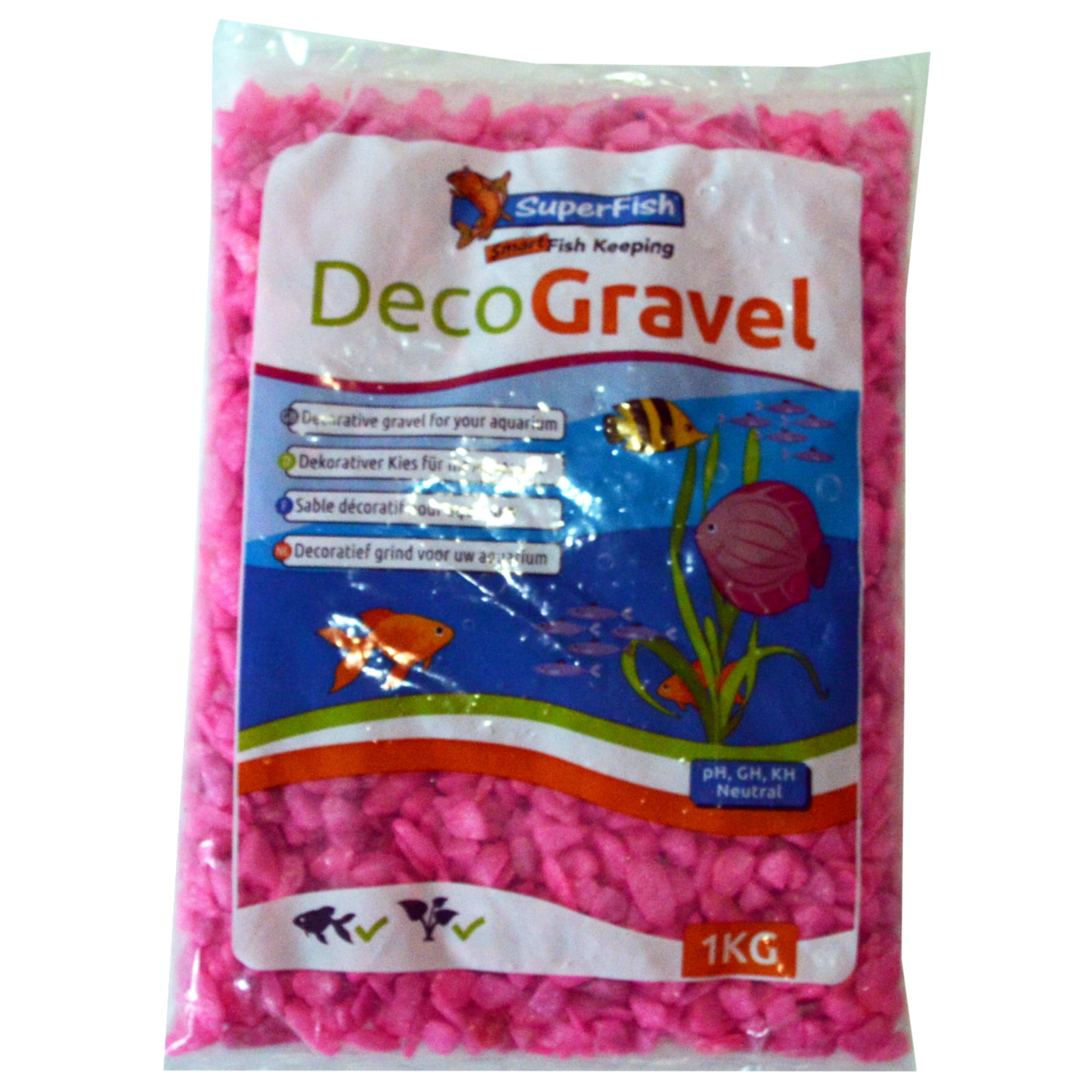 Superfish Deco Grind Neon Roze 1kg - Veilig & Levendig Aquarium Grind, Ideaal voor Planten afbeelding