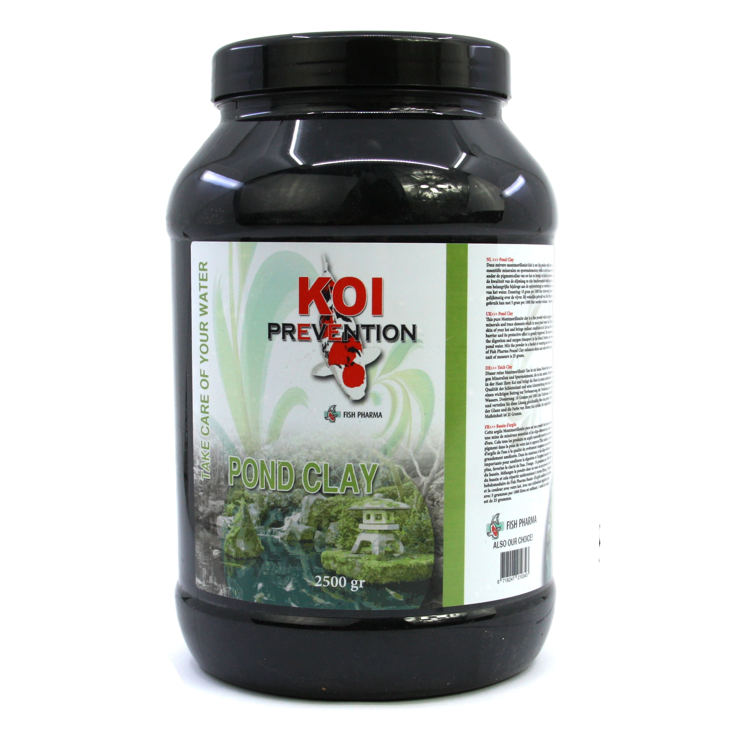 Fish Pharma Koi Prevention Pond Clay 2,5kg - Voedingsklei voor Levendige Koi Huid & Waterkwaliteit afbeelding