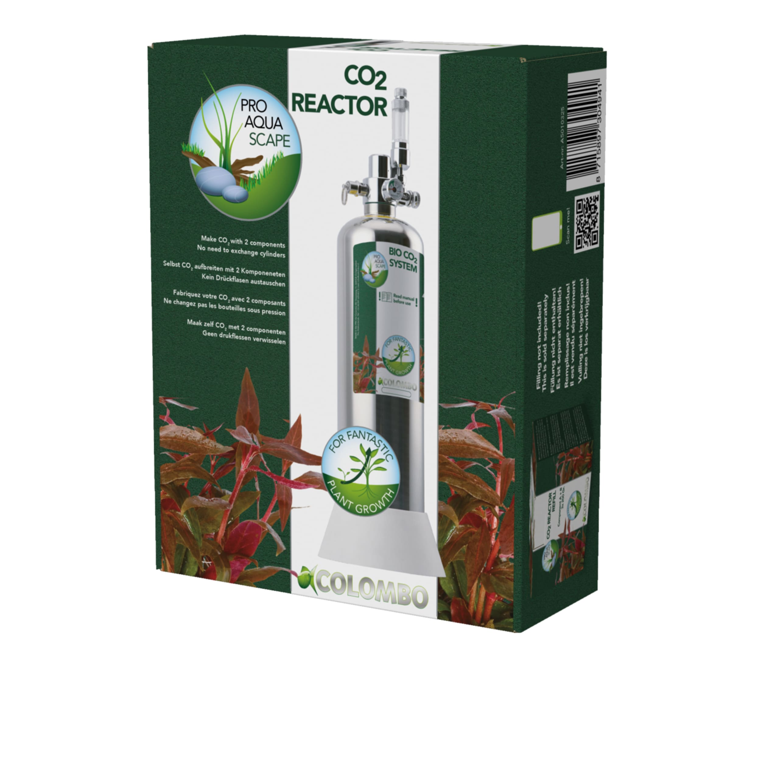 Colombo CO2 Reactor Set 2,3l Compleet - Incl. RVS Fles en Accessoires voor Aquaria afbeelding